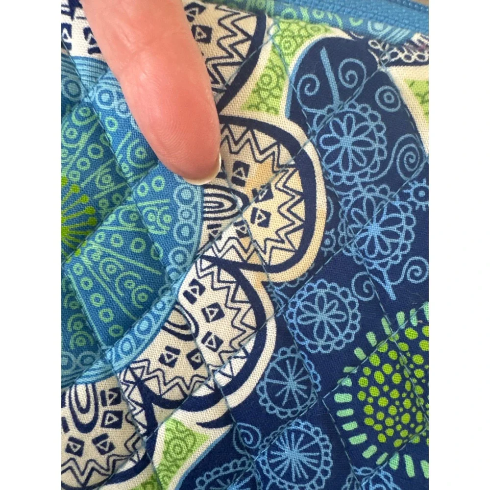 Vera Bradley Blue Bayou Quilted Floral Tech Sleeve Tablet Case Padded Blue Green